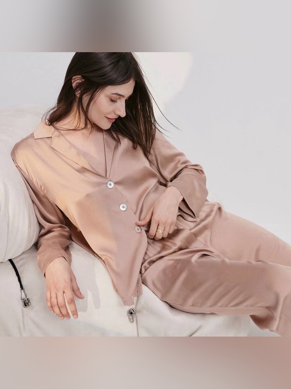 Lunya Washable Silk Long Sleeve, Size XS